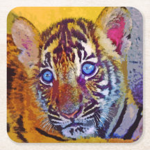 Olhos Azuis Bebê Filhote de Tigre