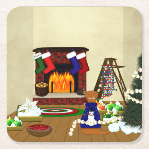 Porta-copo De Papel Quadrado Oliver Decora para o Natal