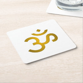 Porta-copo De Papel Quadrado Om devanagari 