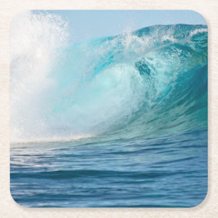 Porta-copo De Papel Quadrado Onda grande do Oceano Pacífico que quebra a porta