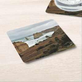 Porta-copo De Papel Quadrado Ondas contra o tempo - Excelente Ocean Road