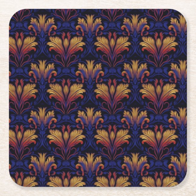 Porta-copo De Papel Quadrado Opulência no Crepúsculo (Frente)