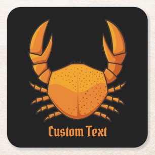 Porta-copo De Papel Quadrado Orange Crab