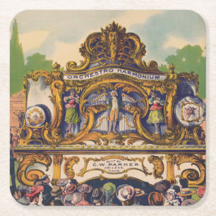 Porta-copo De Papel Quadrado Órgãos Bandas de Parker, Famosos por Beleza e Tom