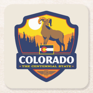 Porta-copo De Papel Quadrado Orgulho Colorado do estado
