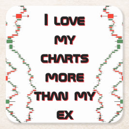 Porta-copo De Papel Quadrado Original Financial Table Mats coaster trader