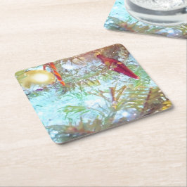 Porta-copo De Papel Quadrado Ornamentos de Férias à Luz