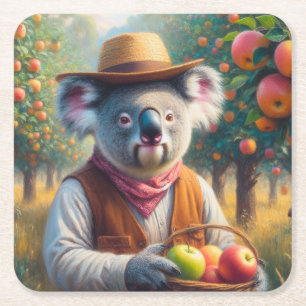 Porta-copo De Papel Quadrado Orquídea de maçã Koala