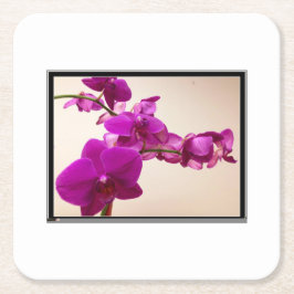 Porta-copo De Papel Quadrado Orquídea rosa