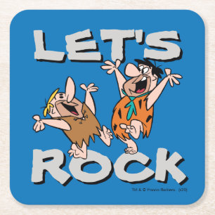 Porta-copo De Papel Quadrado Os Flintstones Fred & Barney - Vamos Rock