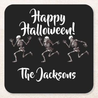 Porta-copo De Papel Quadrado Ossos dançantes