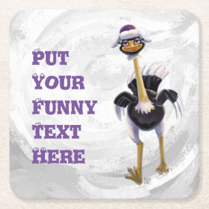 Porta-copo De Papel Quadrado Ostrich Corrente das Montanhas