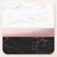 ouro cor-de-rosa do mármore branco preto claro