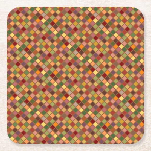 Porta-copo De Papel Quadrado Outono ao quadrado (Frente)