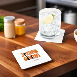 Porta-copo De Papel Quadrado outono de Ação de Graças do Grafite Branco Moderno