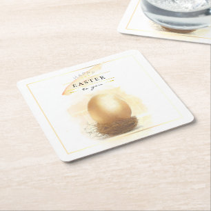 Porta-copo De Papel Quadrado Ovo Ouro Na moda  Felz pascoa Lápis