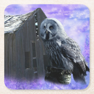 Porta-copo De Papel Quadrado Owl Barn Shed
