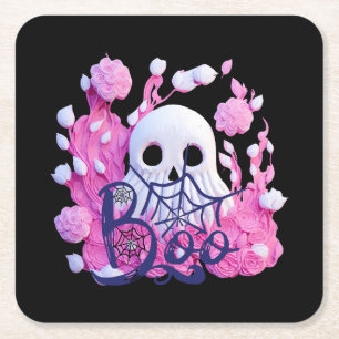 Porta-copo De Papel Quadrado pacote fofo de fantasmas de Halloween