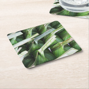 Porta-copo De Papel Quadrado Pacotes de Folha de Banana Embalados