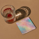 Porta-copo De Papel Quadrado Padrão abstrato Pastel Glitter Sem Costura<br><div class="desc">Abstrato pastel com padrão uniforme de brilho com cor-de-rosa,  azul e ouro.</div>