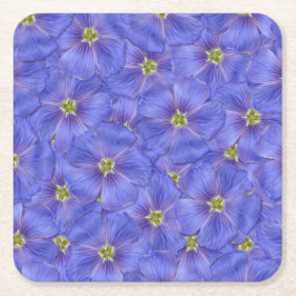 Porta-copo De Papel Quadrado Padrão Azul de Linho Invisível