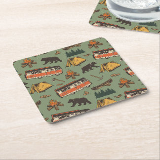 Porta-copo De Papel Quadrado Padrão de Aventuras de Camp Motodoméstico