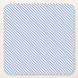 Porta-copo De Papel Quadrado Padrão de Bolas de Vidro Azul