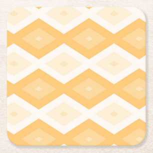 Porta-copo De Papel Quadrado Padrão de diamante amarelo