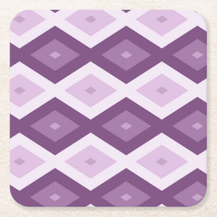 Porta-copo De Papel Quadrado Padrão de diamante roxo