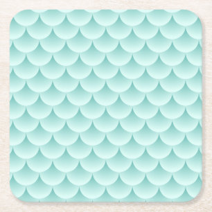 Porta-copo De Papel Quadrado Padrão de Escala de Peixes
