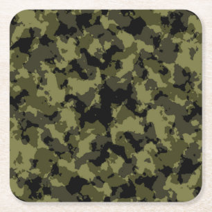 Porta-copo De Papel Quadrado Padrão de estilo militar da Camouflage