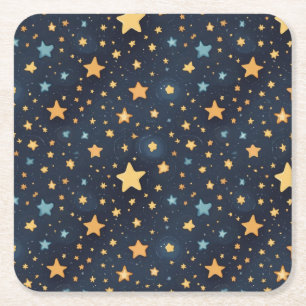 Porta-copo De Papel Quadrado Padrão de estrelas