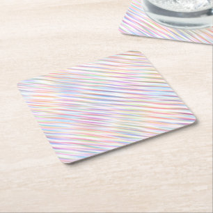 Porta-copo De Papel Quadrado Padrão de faixas de linha simples moderna do arco-