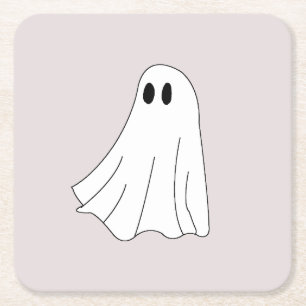 Porta-copo De Papel Quadrado Padrão de Fantasma Pastel Fofo