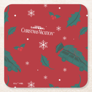 Porta-copo De Papel Quadrado Padrão de Férias de Natal