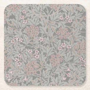 Porta-copo De Papel Quadrado Padrão de Flor de Jasmim de William Morris