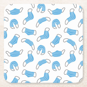 Porta-copo De Papel Quadrado Padrão de máscara médica