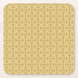 Porta-copo De Papel Quadrado Padrão de papel dos anos 60