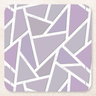 Porta-copo De Papel Quadrado padrão do mosaico da lavanda
