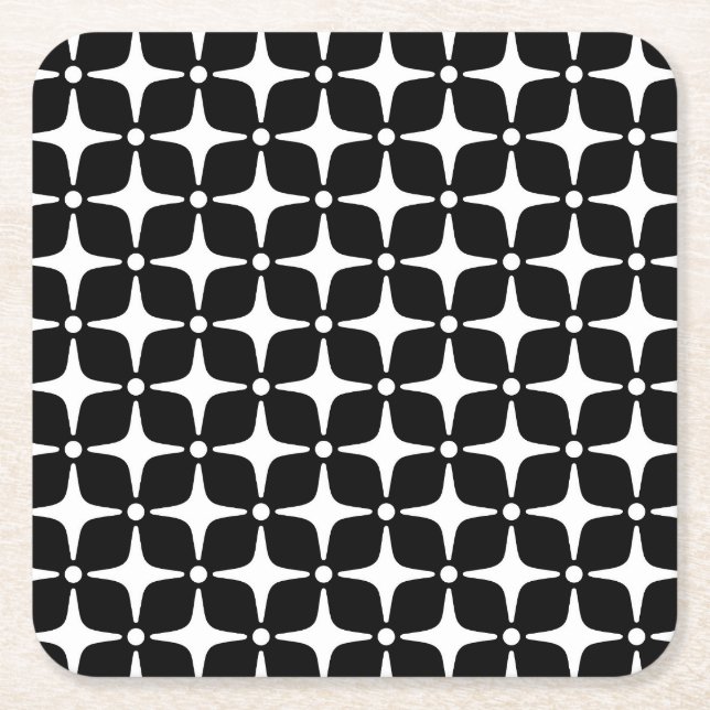 Porta-copo De Papel Quadrado Padrão do Starburst (Frente)