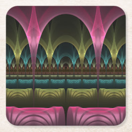 Porta-copo De Papel Quadrado Padrão especial de fantasia Abstrato - Fractal col