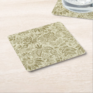 Porta-copo De Papel Quadrado Padrão Floral Antídoto Damask Paisley