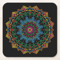 Padrão Floral de Mandala legal e Colorido