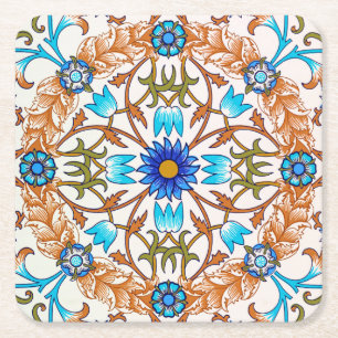 Porta-copo De Papel Quadrado Padrão Floral Vintage, William Morris