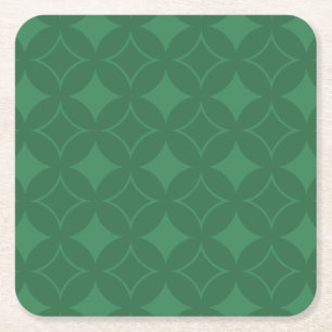 Porta-copo De Papel Quadrado Padrão Green Shippo