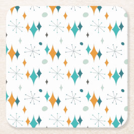 Porta-copo De Papel Quadrado Padrão moderno do Meio século de inicialização