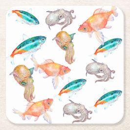 Porta-copo De Papel Quadrado Padrão náutico