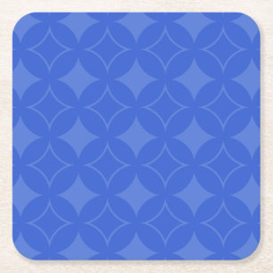Porta-copo De Papel Quadrado Padrão real de bordo azul