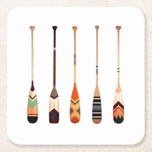 Porta-copo De Papel Quadrado Padrões design de remos a cores vibrantes
