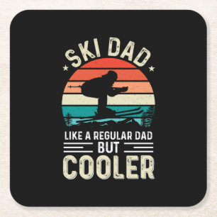 Porta-copo De Papel Quadrado Pai de Esqui